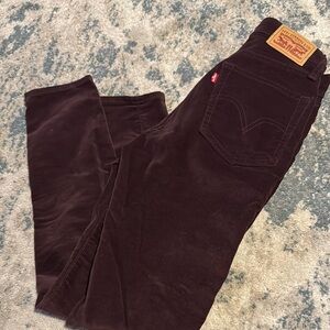 Levi's Rich Brown Corduroy Trousers women size 26